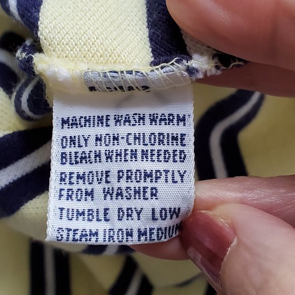 Polo by Ralph Lauren Preppy  Short Sleeve Striped Cotton Polo Shirt Size M - Picture 8 of 9